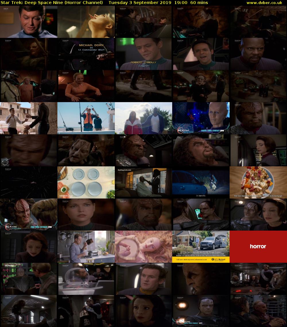 Star Trek: Deep Space Nine (Horror Channel) Tuesday 3 September 2019 19:00 - 20:00