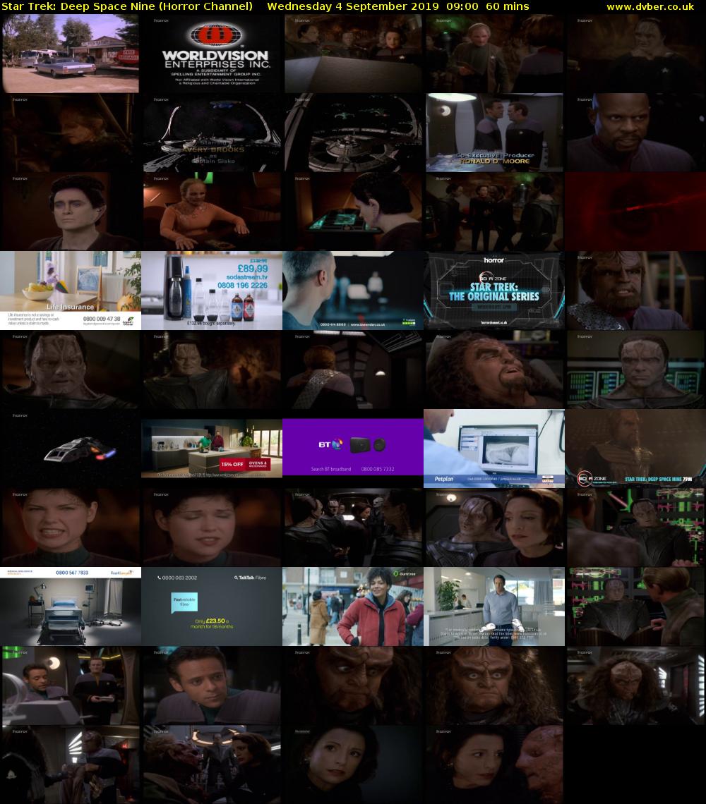 Star Trek: Deep Space Nine (Horror Channel) Wednesday 4 September 2019 09:00 - 10:00