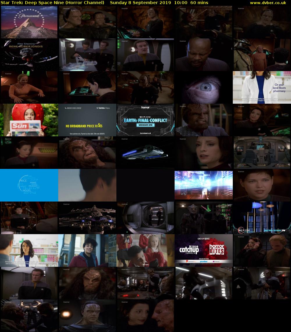 Star Trek: Deep Space Nine (Horror Channel) Sunday 8 September 2019 10:00 - 11:00