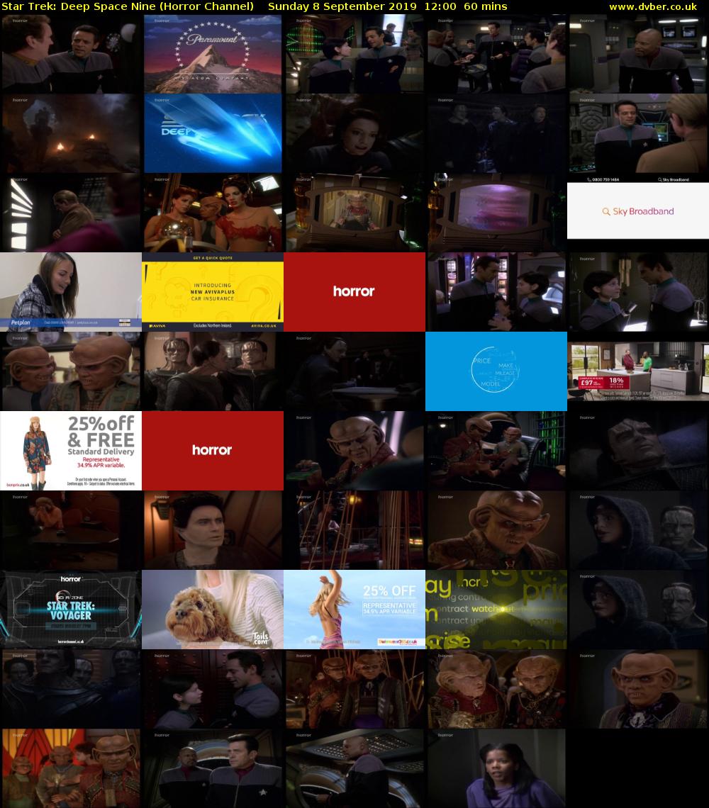 Star Trek: Deep Space Nine (Horror Channel) Sunday 8 September 2019 12:00 - 13:00