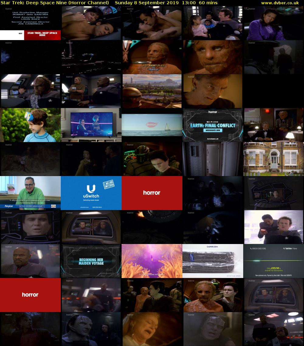 Star Trek: Deep Space Nine (Horror Channel) Sunday 8 September 2019 13:00 - 14:00