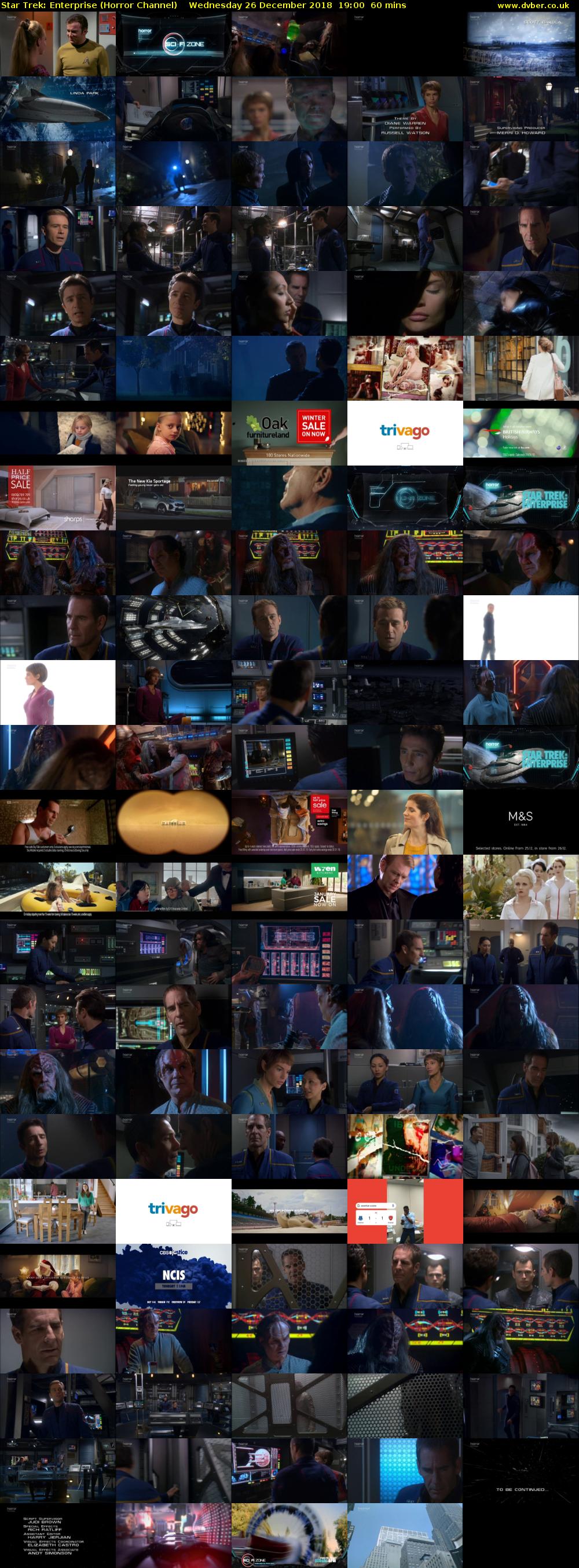 Star Trek: Enterprise (Horror Channel) Wednesday 26 December 2018 19:00 - 20:00
