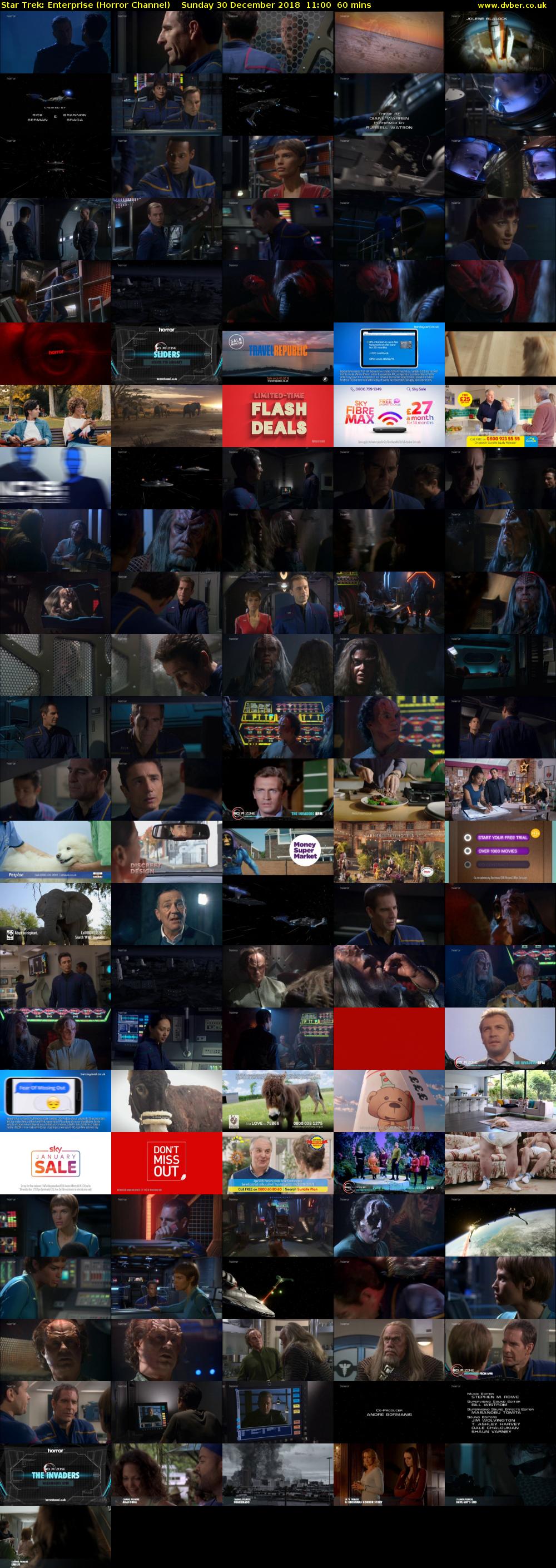 Star Trek: Enterprise (Horror Channel) Sunday 30 December 2018 11:00 - 12:00