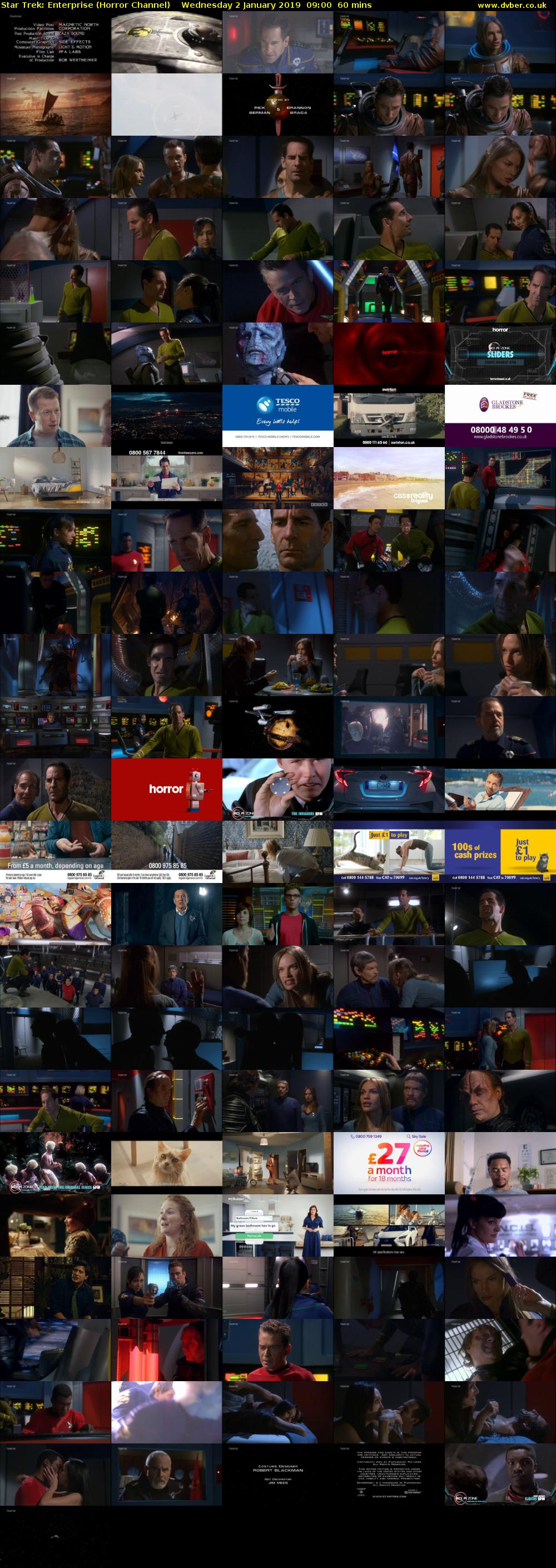 Star Trek: Enterprise (Horror Channel) Wednesday 2 January 2019 09:00 - 10:00