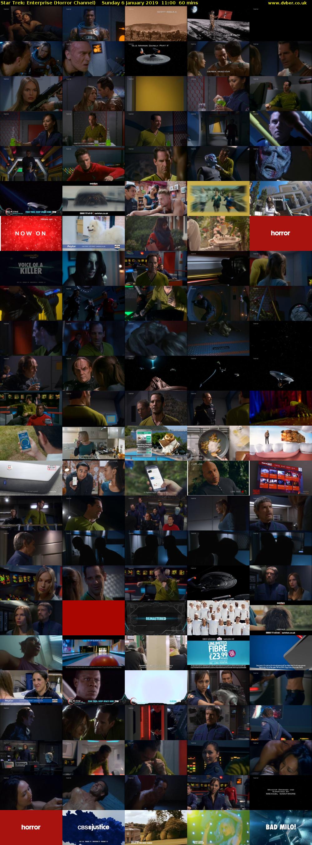 Star Trek: Enterprise (Horror Channel) Sunday 6 January 2019 11:00 - 12:00
