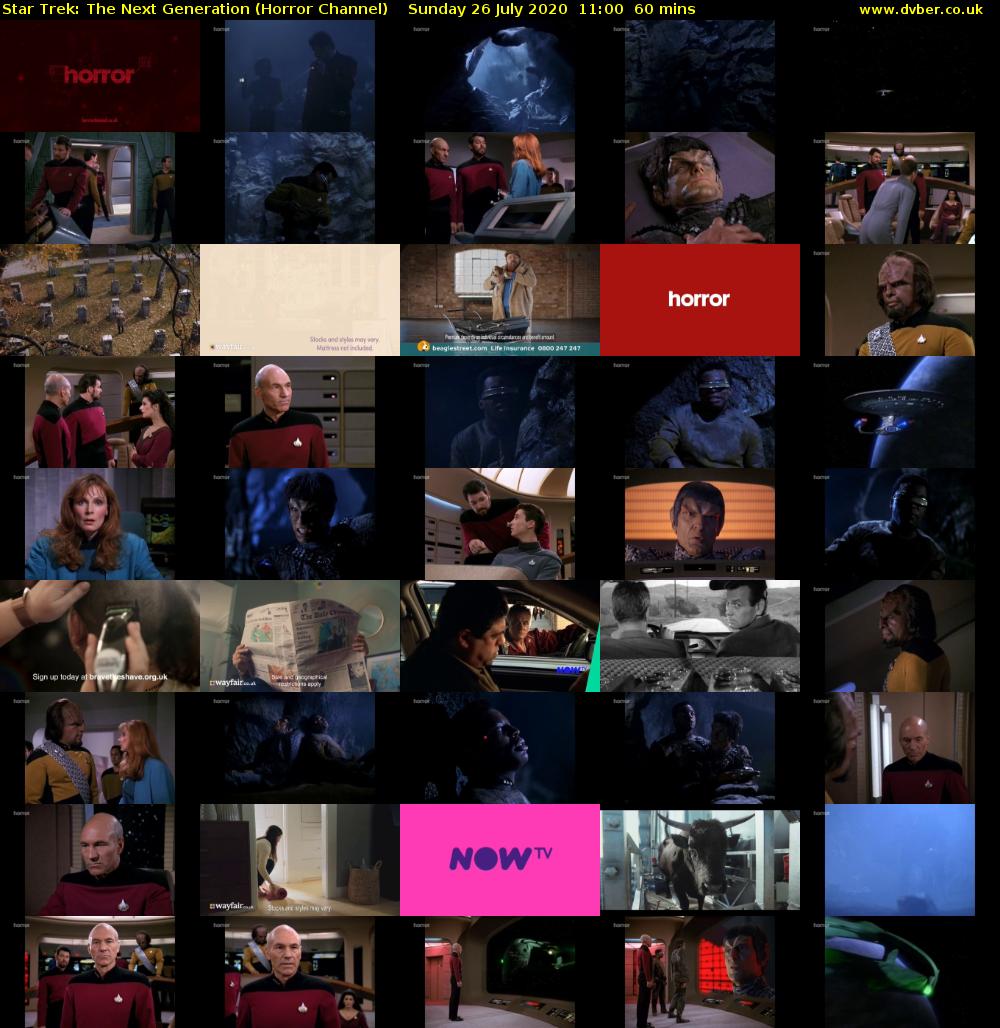 Star Trek: The Next Generation (Horror Channel) Sunday 26 July 2020 11:00 - 12:00