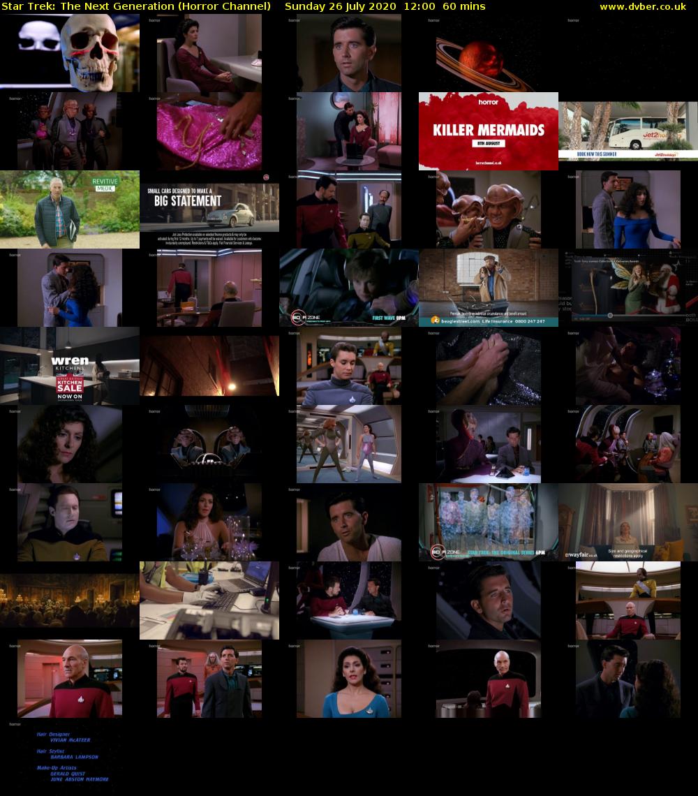 Star Trek: The Next Generation (Horror Channel) Sunday 26 July 2020 12:00 - 13:00