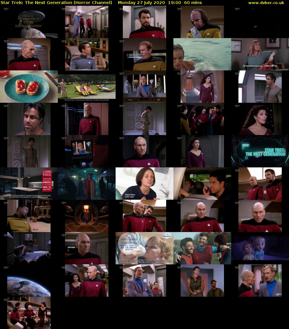 Star Trek: The Next Generation (Horror Channel) Monday 27 July 2020 19:00 - 20:00