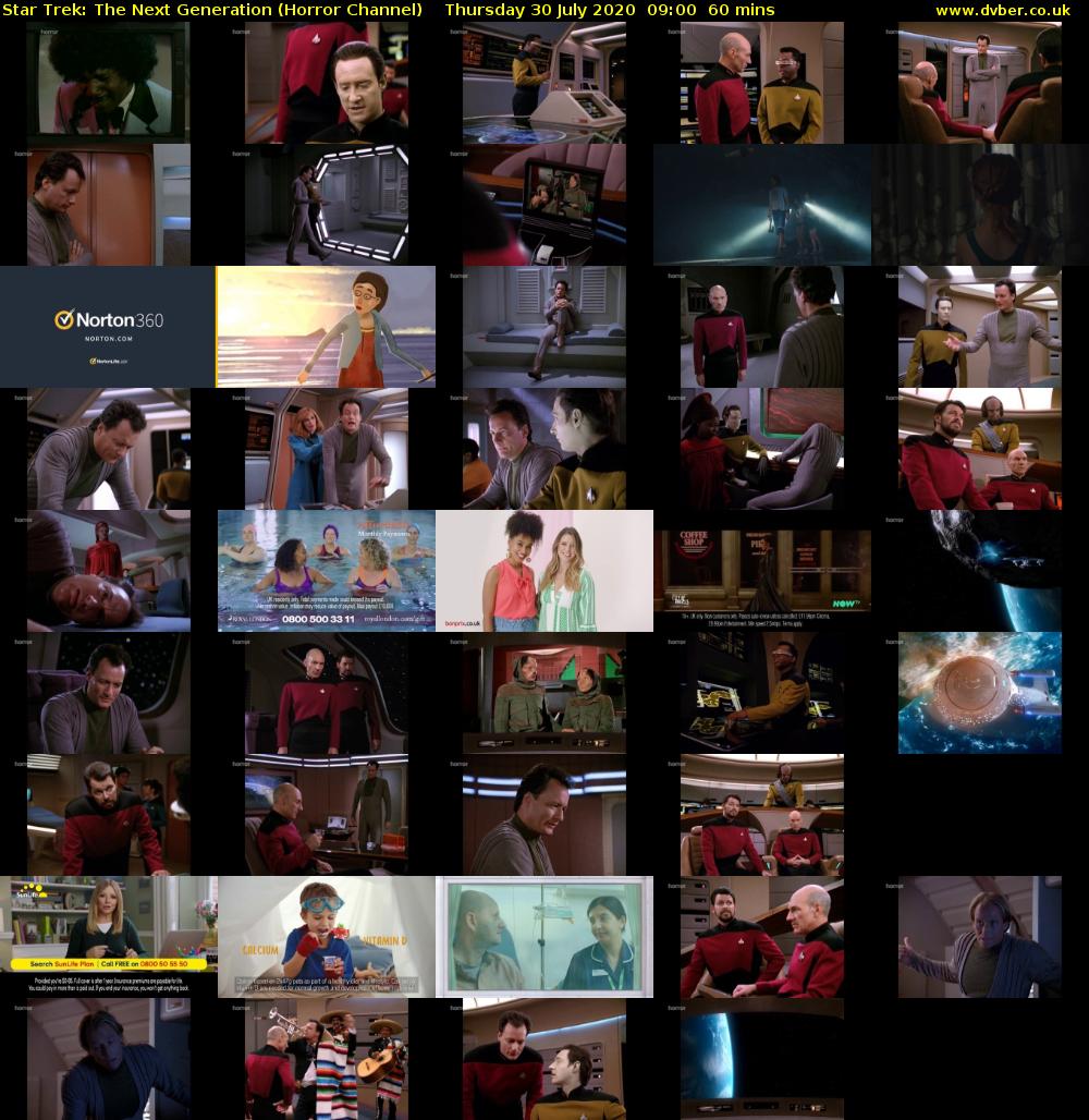 Star Trek: The Next Generation (Horror Channel) Thursday 30 July 2020 09:00 - 10:00