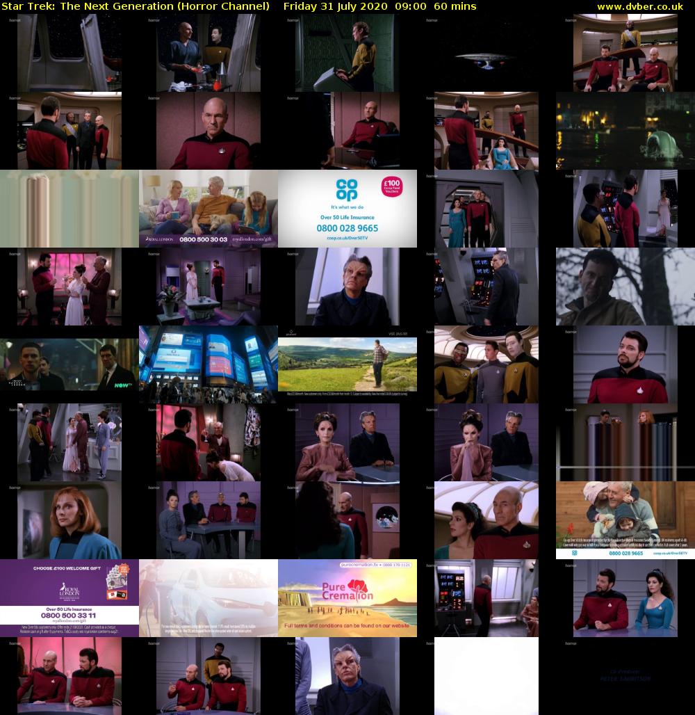 Star Trek: The Next Generation (Horror Channel) Friday 31 July 2020 09:00 - 10:00