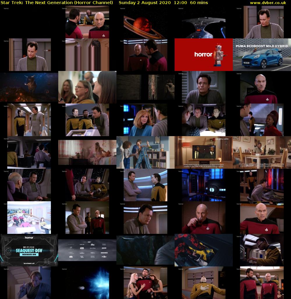 Star Trek: The Next Generation (Horror Channel) Sunday 2 August 2020 12:00 - 13:00