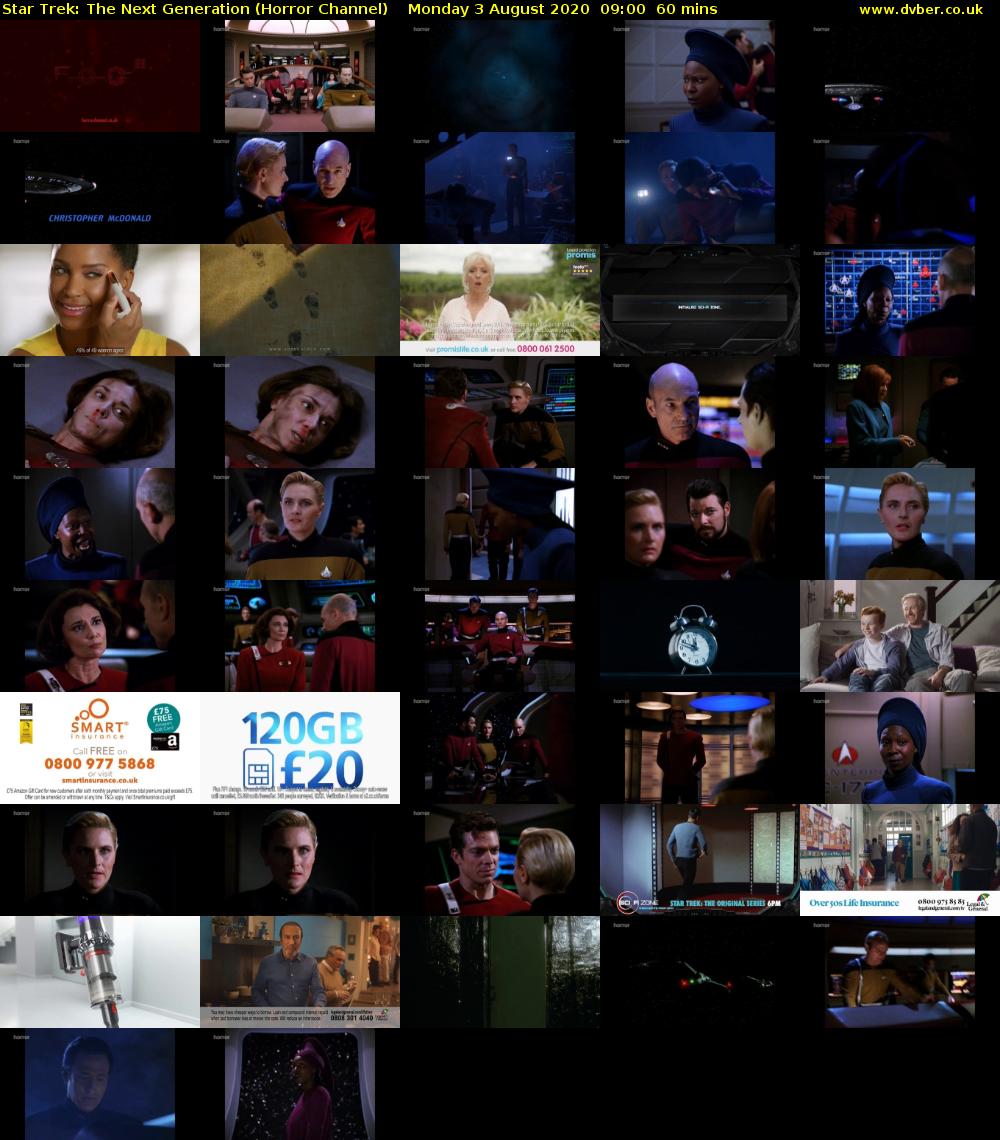 Star Trek: The Next Generation (Horror Channel) Monday 3 August 2020 09:00 - 10:00
