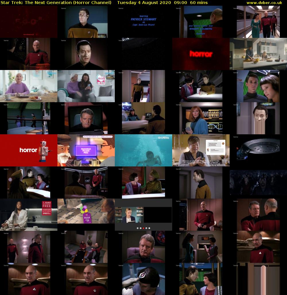Star Trek: The Next Generation (Horror Channel) Tuesday 4 August 2020 09:00 - 10:00