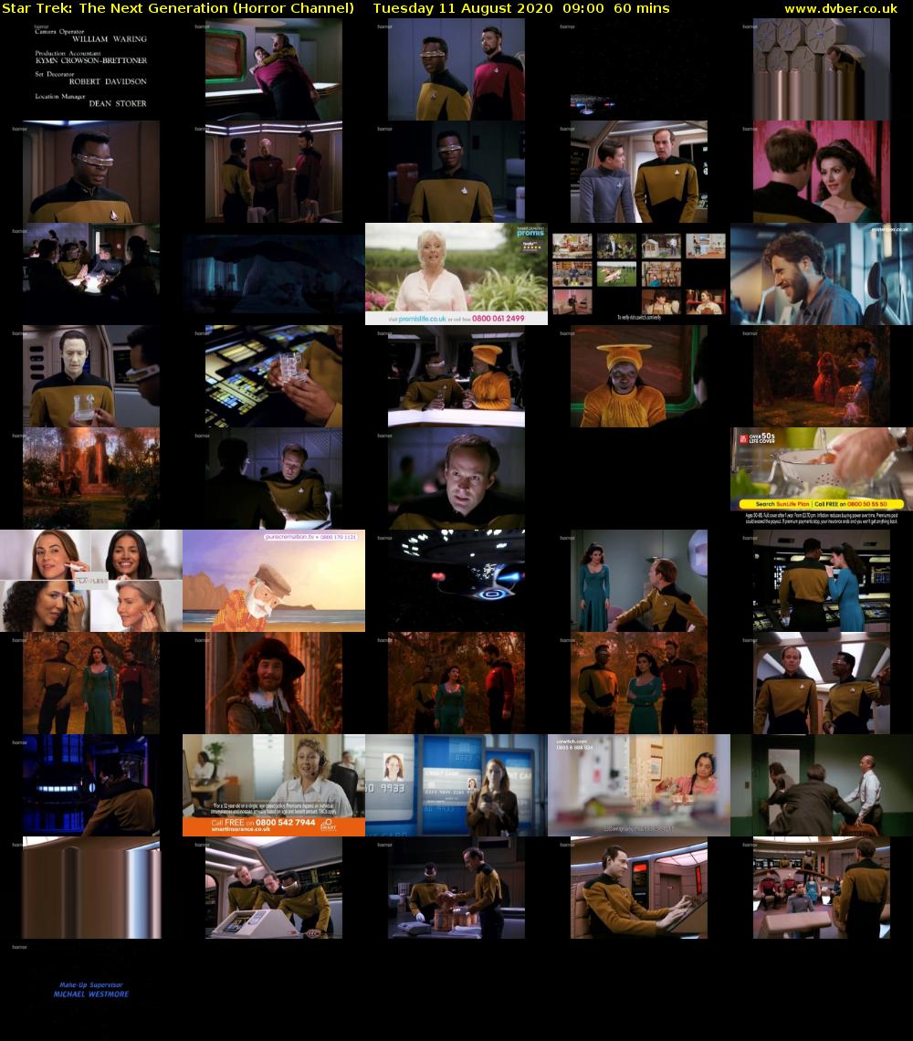 Star Trek: The Next Generation (Horror Channel) Tuesday 11 August 2020 09:00 - 10:00