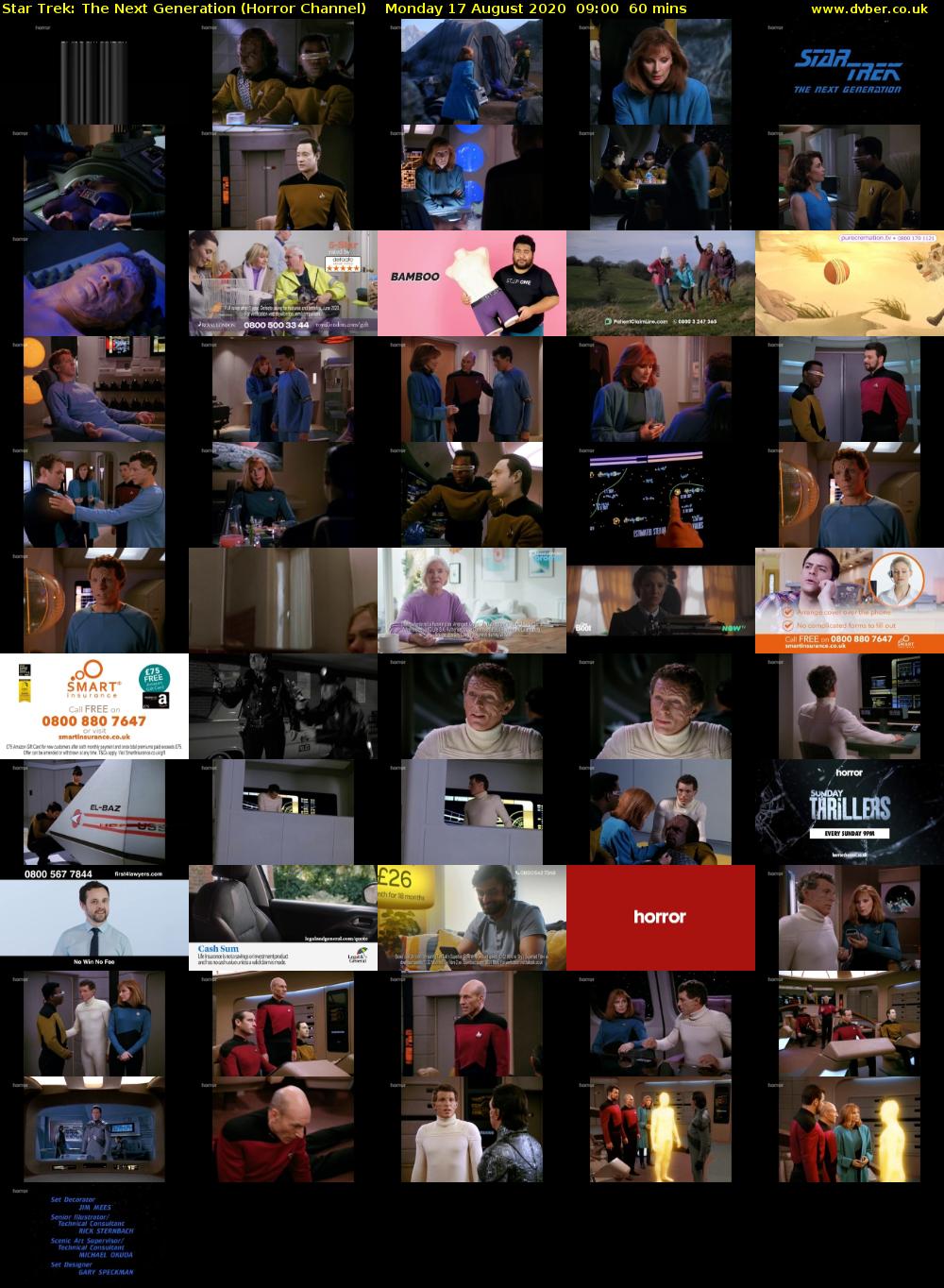 Star Trek: The Next Generation (Horror Channel) Monday 17 August 2020 09:00 - 10:00