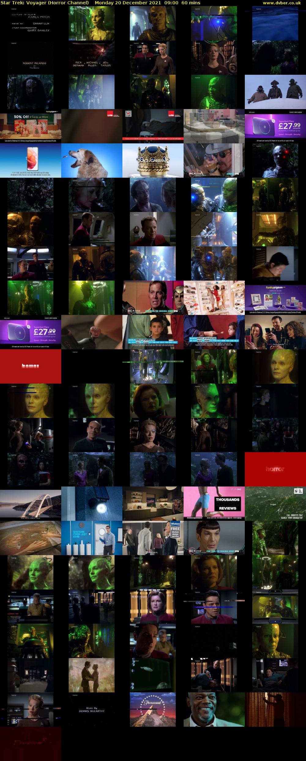 Star Trek: Voyager (Horror Channel) Monday 20 December 2021 09:00 - 10:00