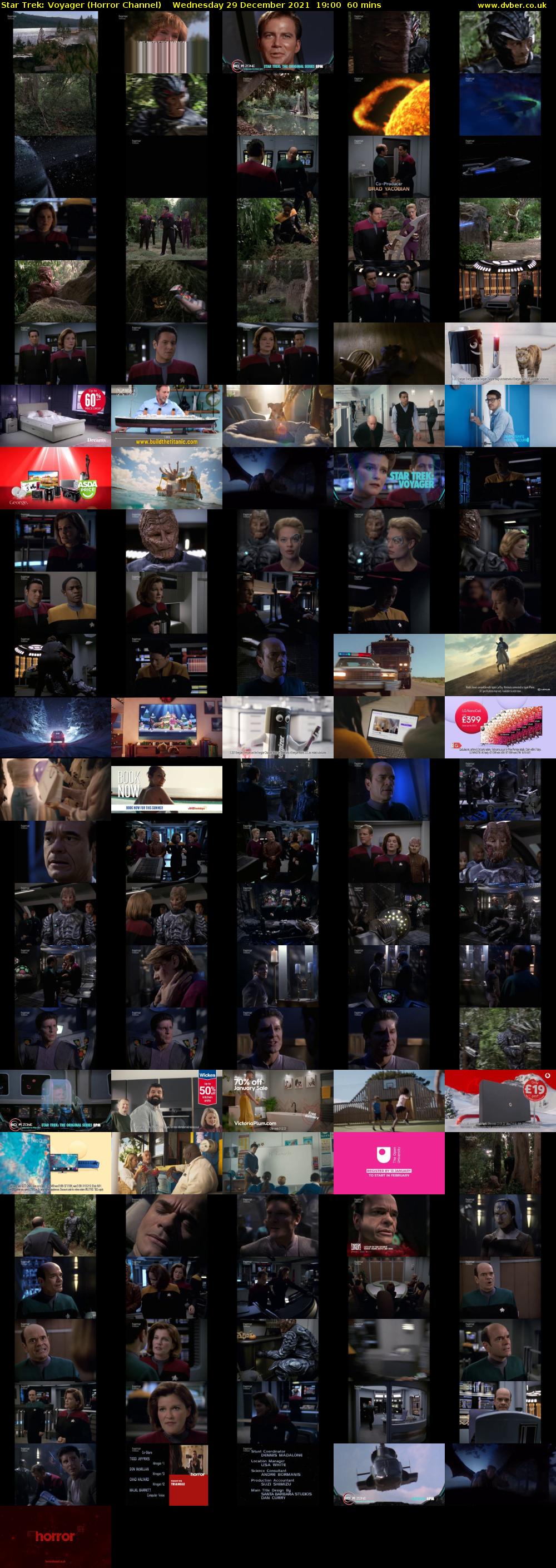 Star Trek: Voyager (Horror Channel) Wednesday 29 December 2021 19:00 - 20:00