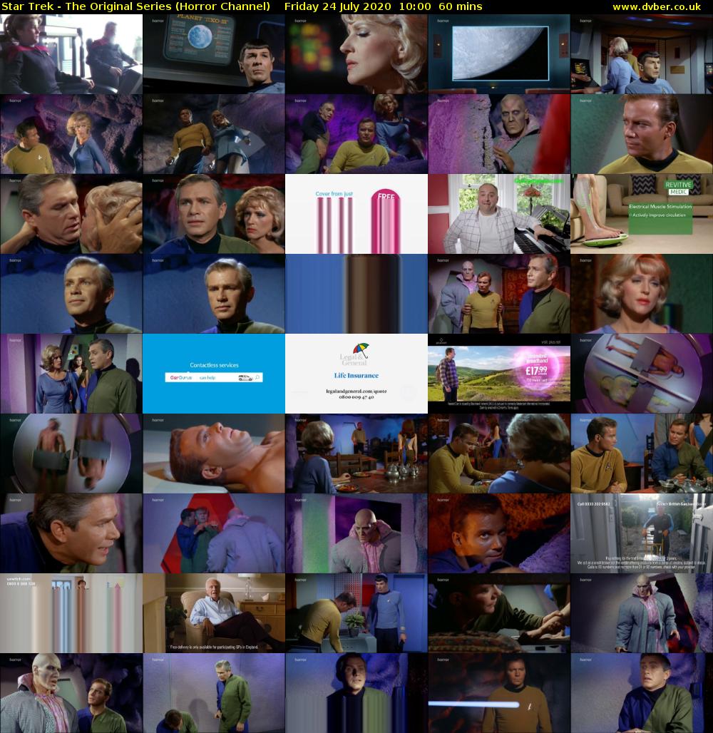 Star Trek - The Original Series (Horror Channel) Friday 24 July 2020 10:00 - 11:00