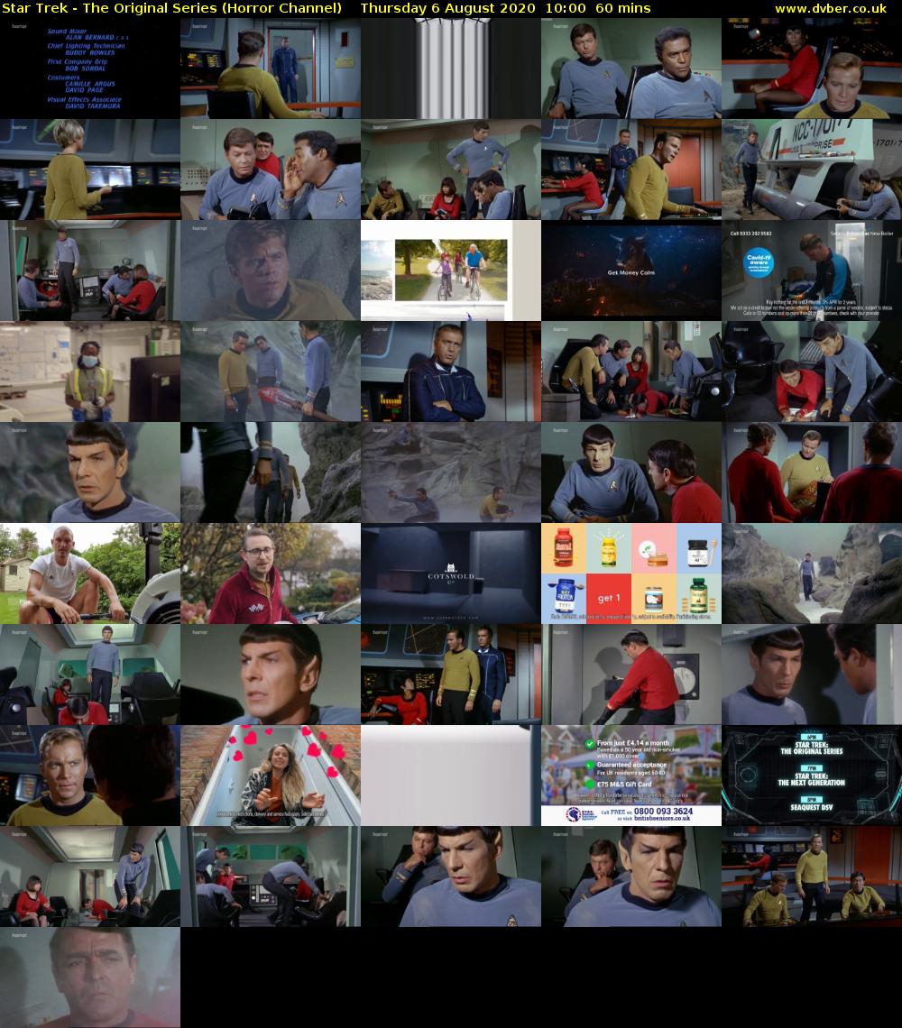 Star Trek - The Original Series (Horror Channel) Thursday 6 August 2020 10:00 - 11:00