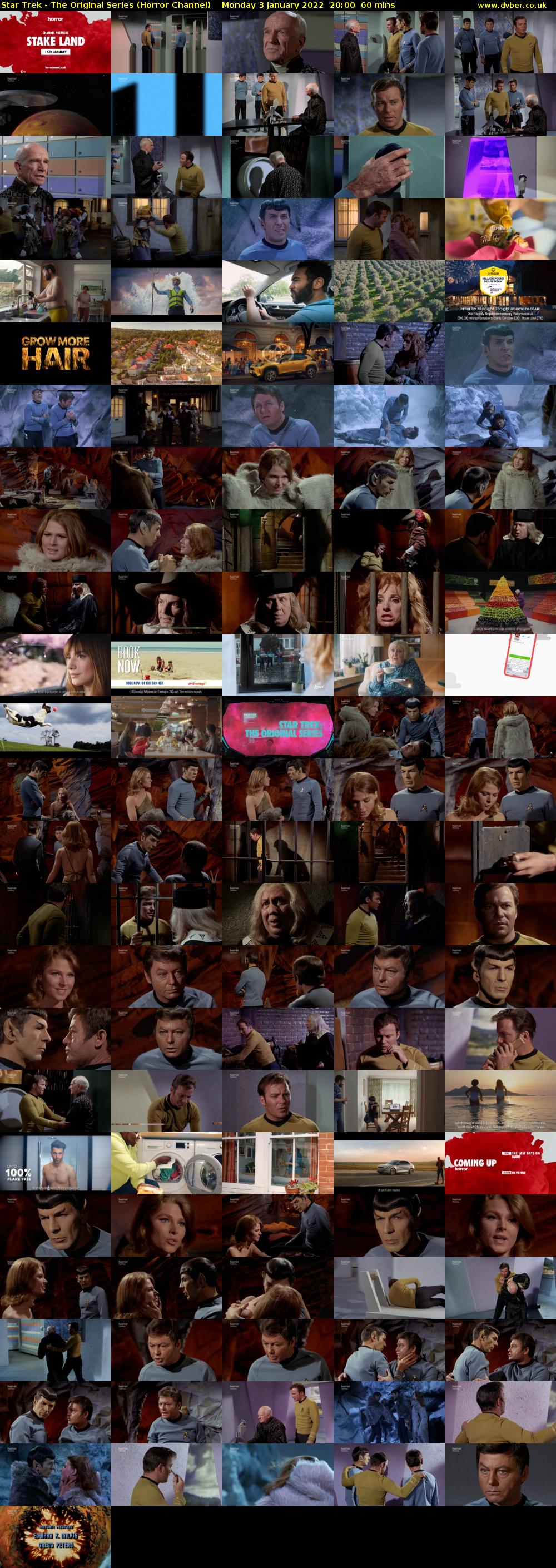 Star Trek - The Original Series (Horror Channel) Monday 3 January 2022 20:00 - 21:00