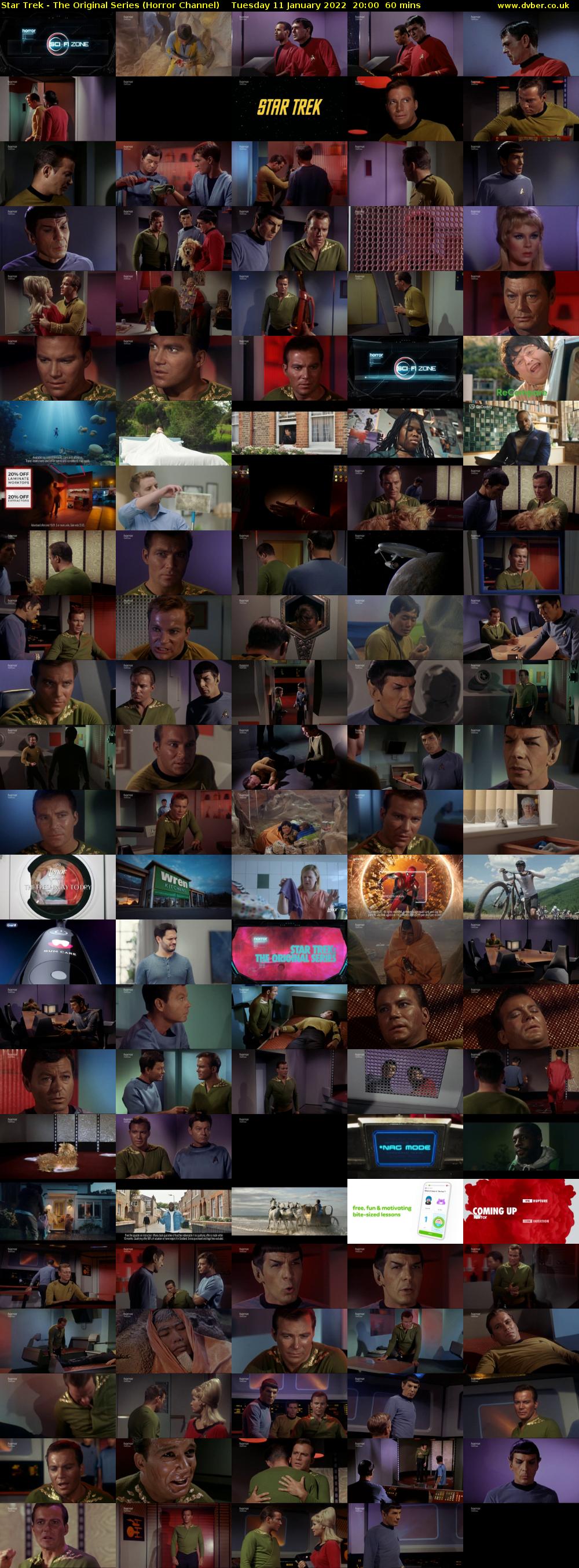 Star Trek - The Original Series (Horror Channel) Tuesday 11 January 2022 20:00 - 21:00