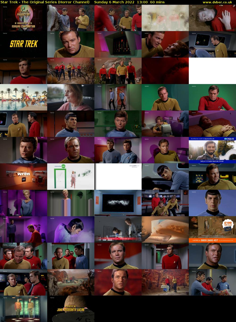 Star Trek - The Original Series (Horror Channel) Sunday 6 March 2022 13:00 - 14:00
