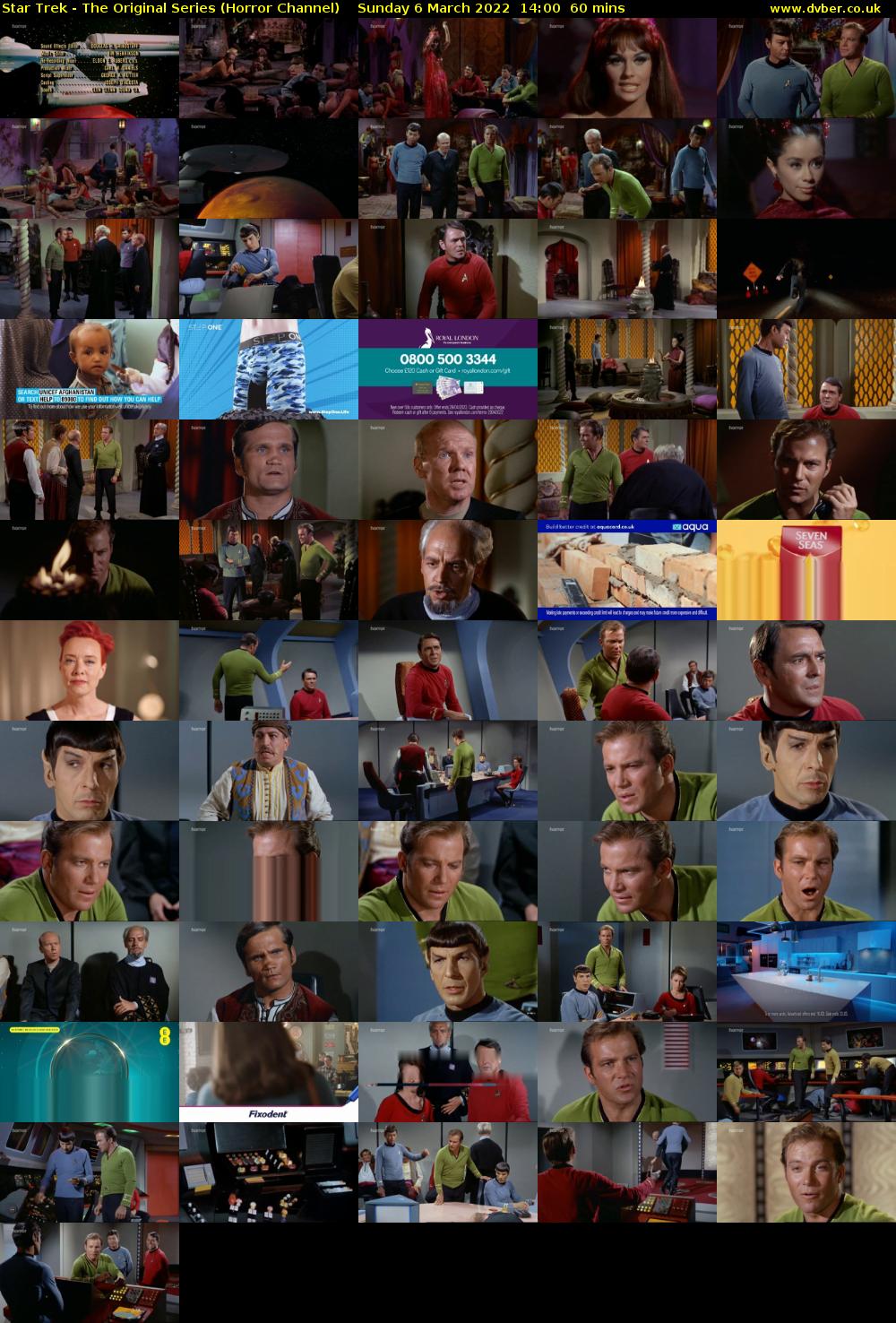Star Trek - The Original Series (Horror Channel) Sunday 6 March 2022 14:00 - 15:00