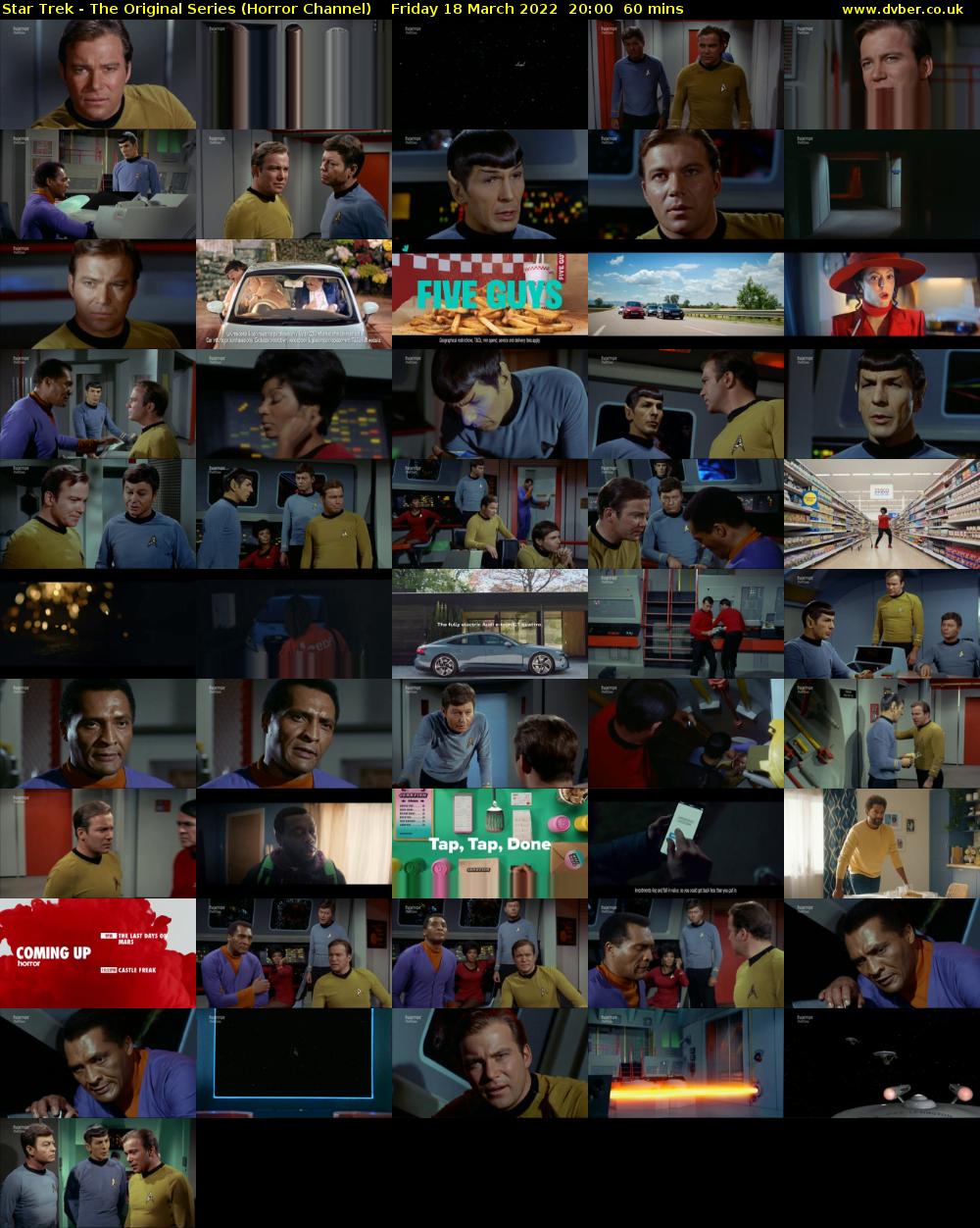 Star Trek - The Original Series (Horror Channel) Friday 18 March 2022 20:00 - 21:00