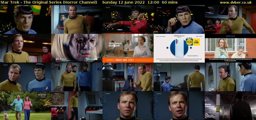 Star Trek - The Original Series (Horror Channel) Sunday 12 June 2022 12:00 - 13:00
