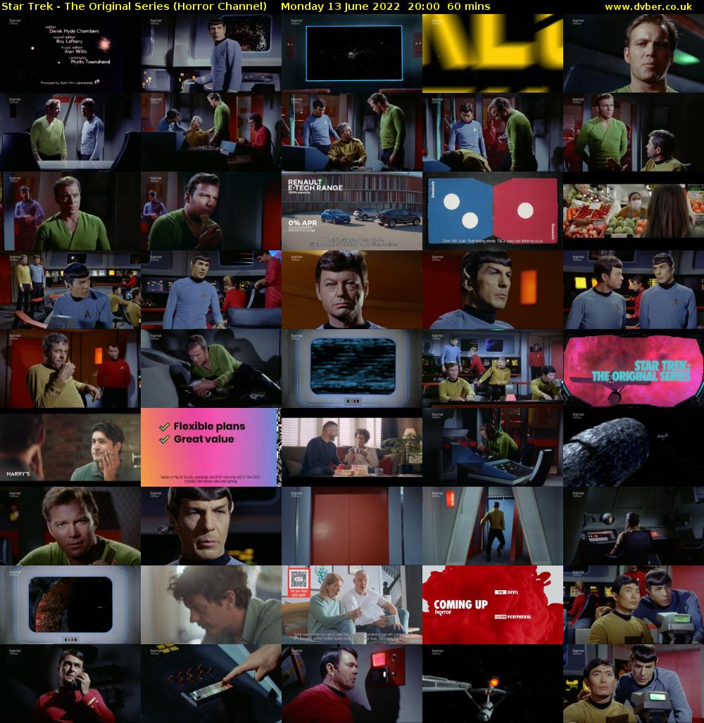 Star Trek - The Original Series (Horror Channel) Monday 13 June 2022 20:00 - 21:00