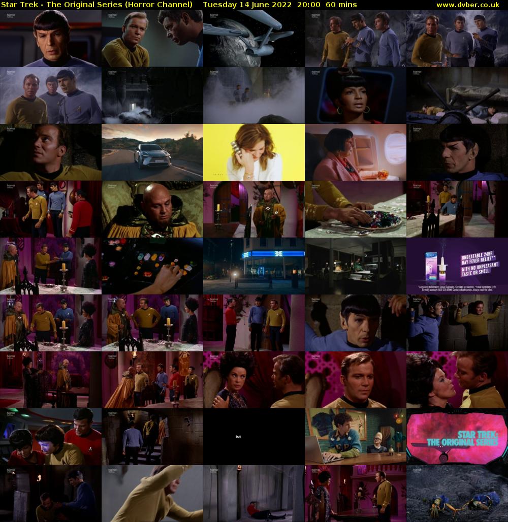 Star Trek - The Original Series (Horror Channel) Tuesday 14 June 2022 20:00 - 21:00