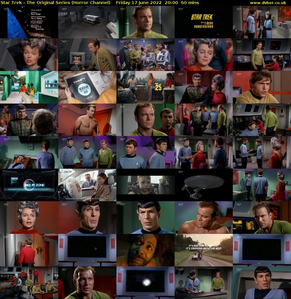 Star Trek - The Original Series (Horror Channel) Friday 17 June 2022 20:00 - 21:00