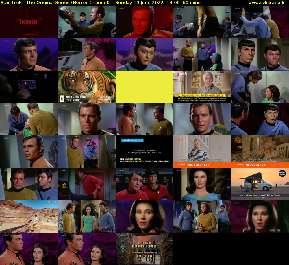 Star Trek - The Original Series (Horror Channel) Sunday 19 June 2022 13:00 - 14:00