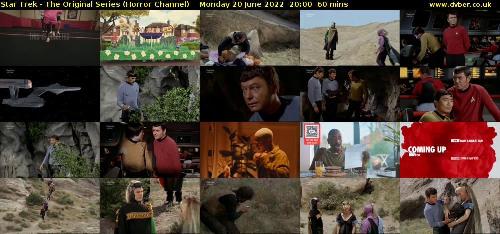 Star Trek - The Original Series (Horror Channel) Monday 20 June 2022 20:00 - 21:00