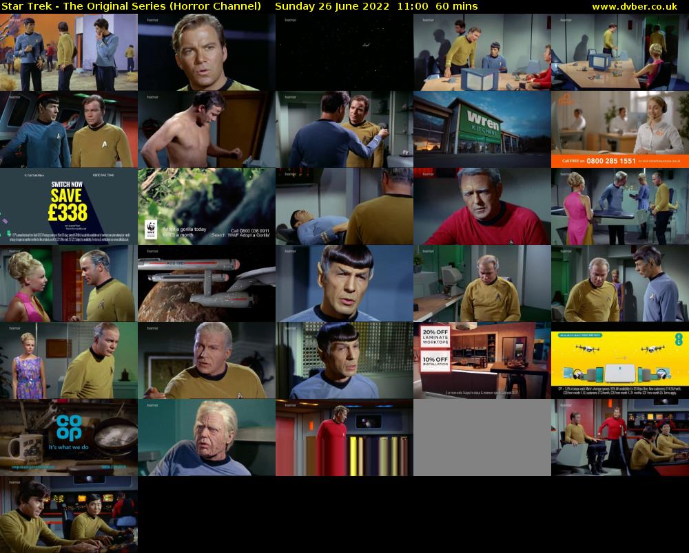 Star Trek - The Original Series (Horror Channel) Sunday 26 June 2022 11:00 - 12:00