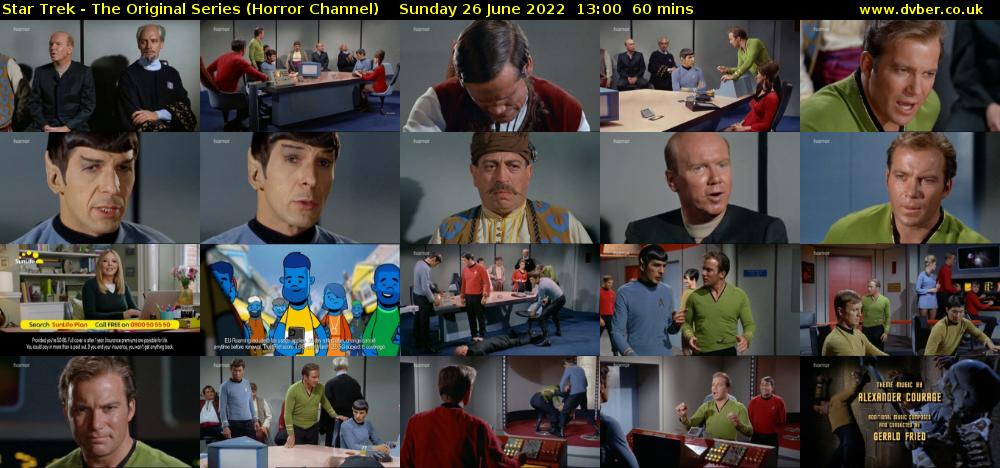 Star Trek - The Original Series (Horror Channel) Sunday 26 June 2022 13:00 - 14:00