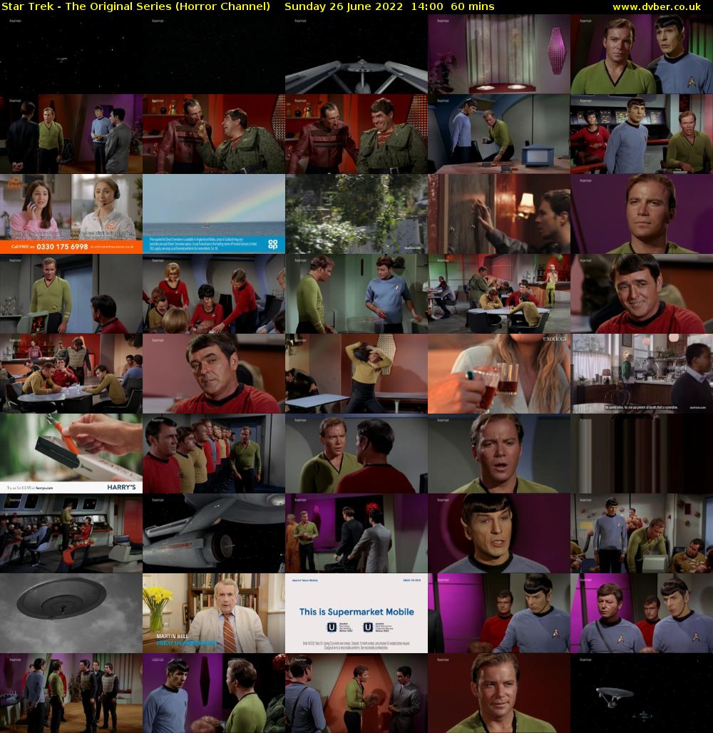 Star Trek - The Original Series (Horror Channel) Sunday 26 June 2022 14:00 - 15:00