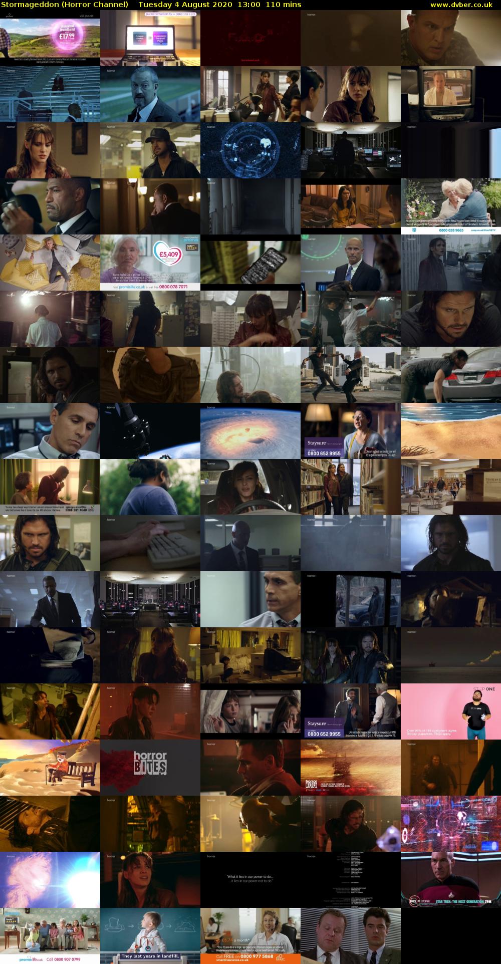 Stormageddon (Horror Channel) Tuesday 4 August 2020 13:00 - 14:50