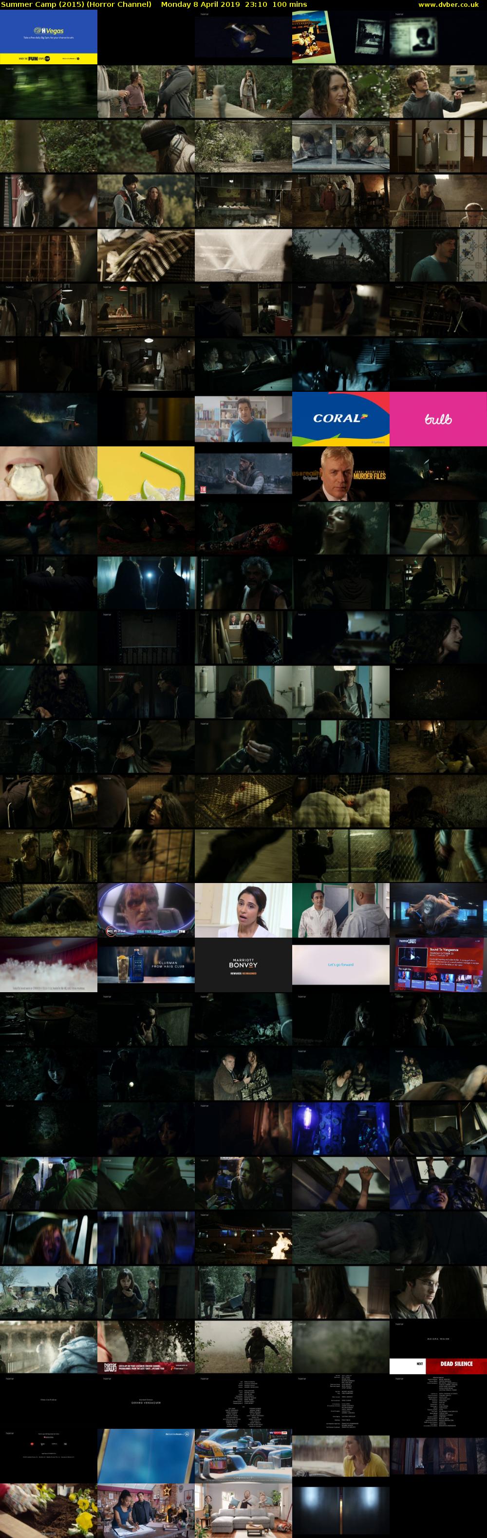 Summer Camp (2015) (Horror Channel) Monday 8 April 2019 23:10 - 00:50