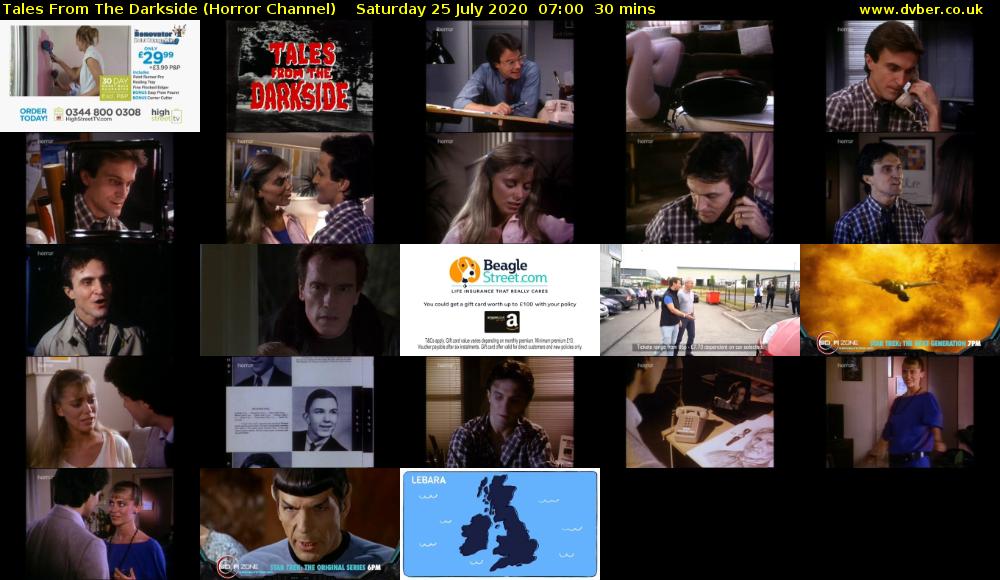 Tales From The Darkside (Horror Channel) Saturday 25 July 2020 07:00 - 07:30
