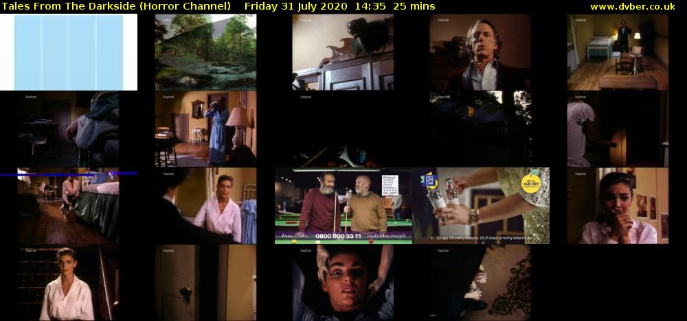 Tales From The Darkside (Horror Channel) Friday 31 July 2020 14:35 - 15:00