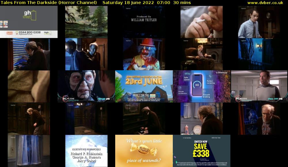 Tales From The Darkside (Horror Channel) Saturday 18 June 2022 07:00 - 07:30