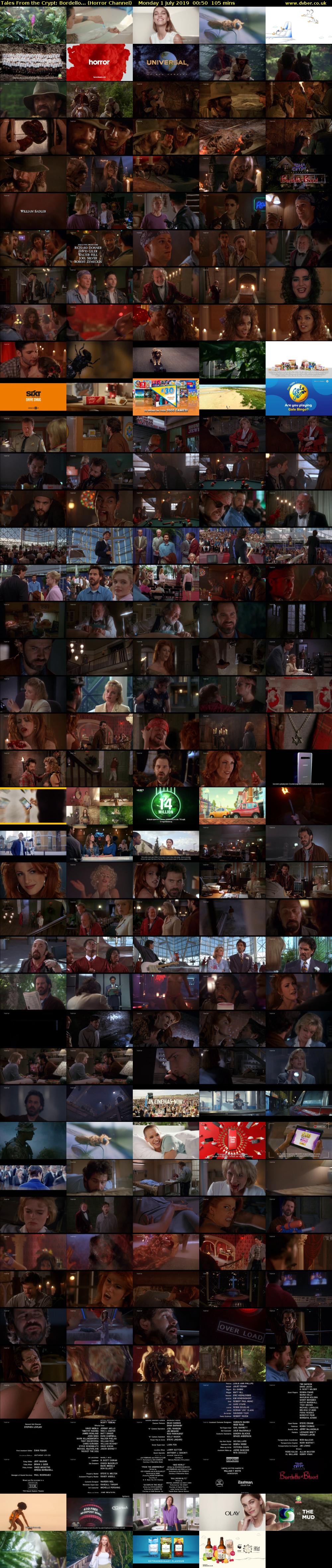 Tales From the Crypt: Bordello... (Horror Channel) Monday 1 July 2019 00:50 - 02:35