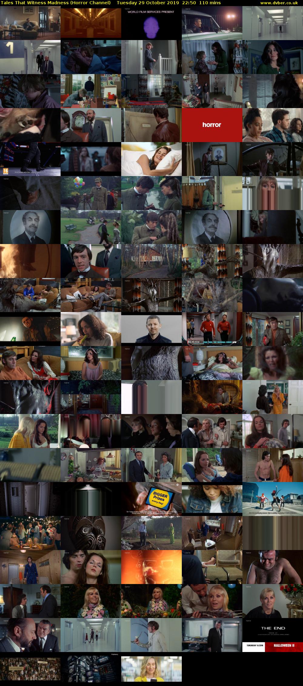 Tales That Witness Madness (Horror Channel) Tuesday 29 October 2019 22:50 - 00:40