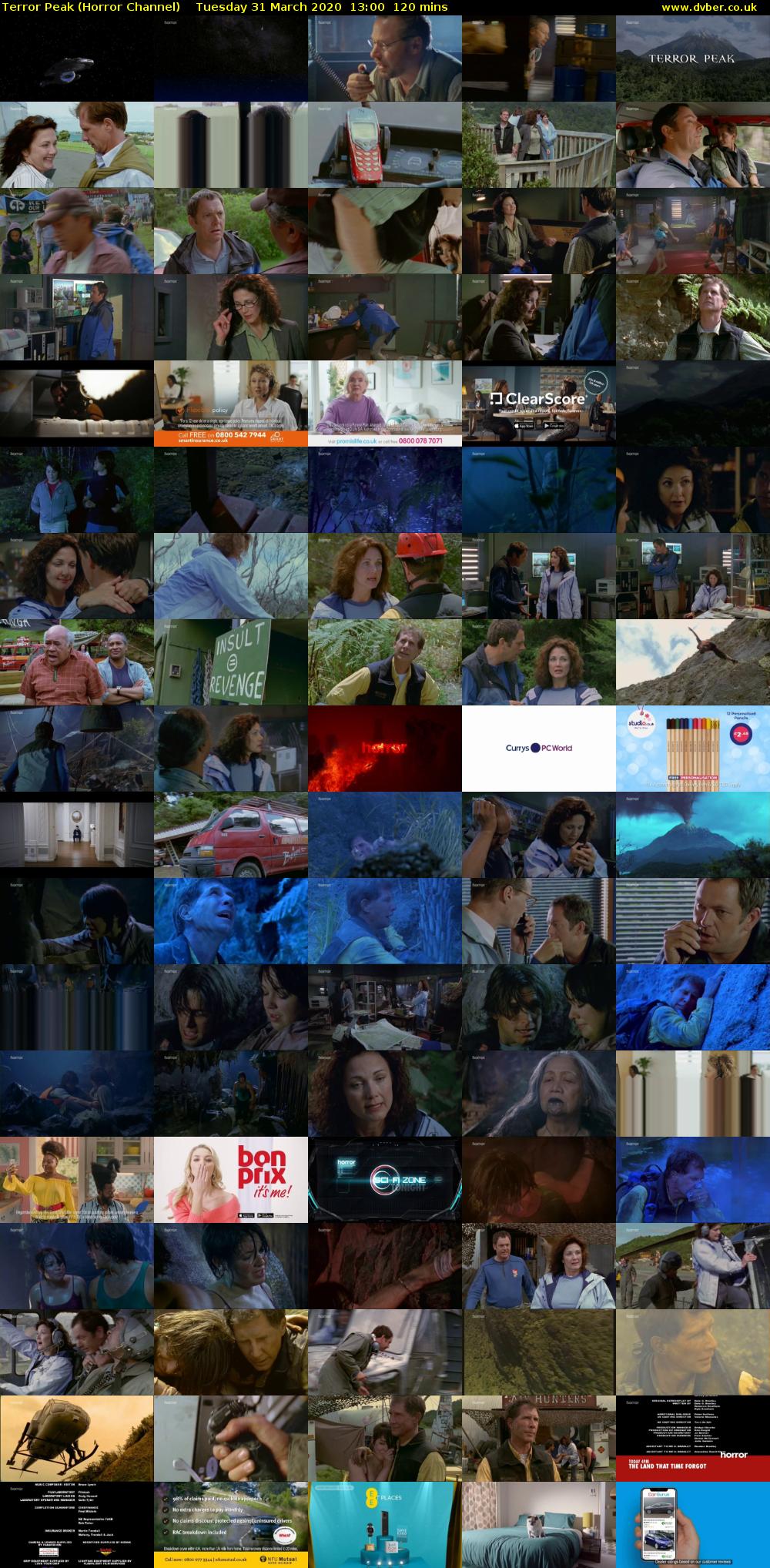 Terror Peak (Horror Channel) Tuesday 31 March 2020 13:00 - 15:00