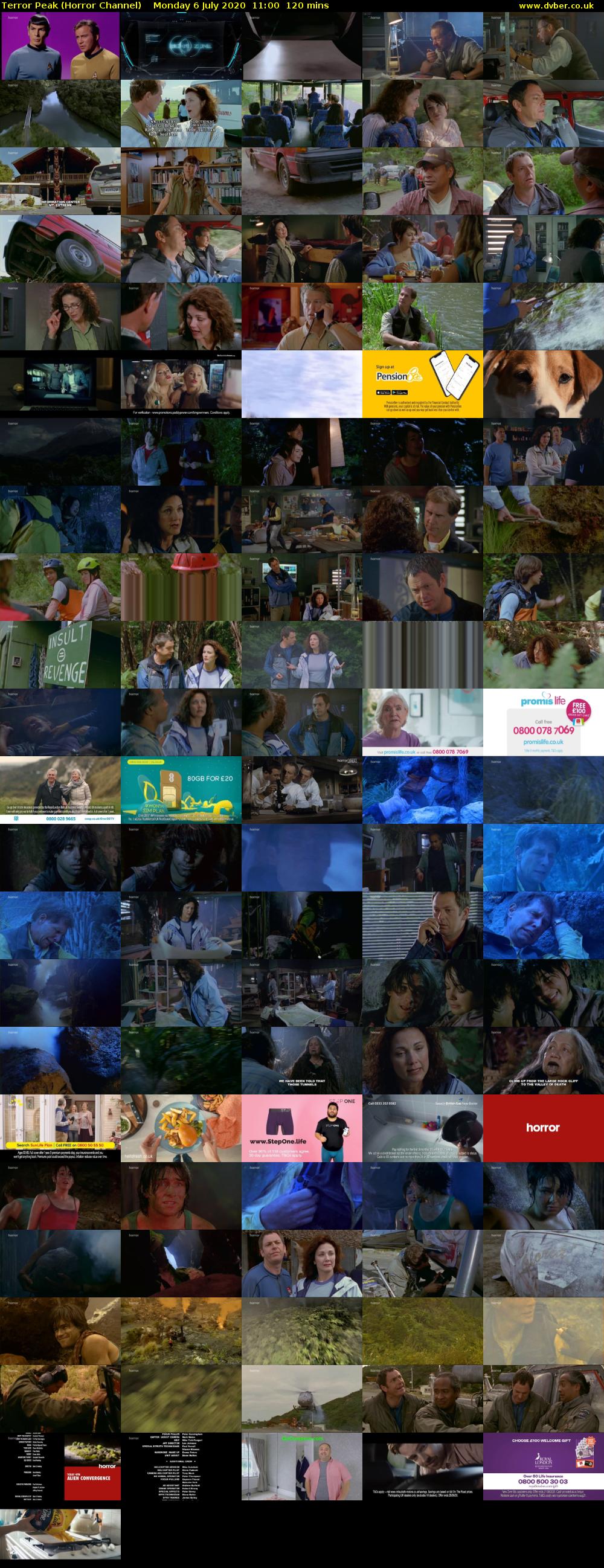 Terror Peak (Horror Channel) Monday 6 July 2020 11:00 - 13:00