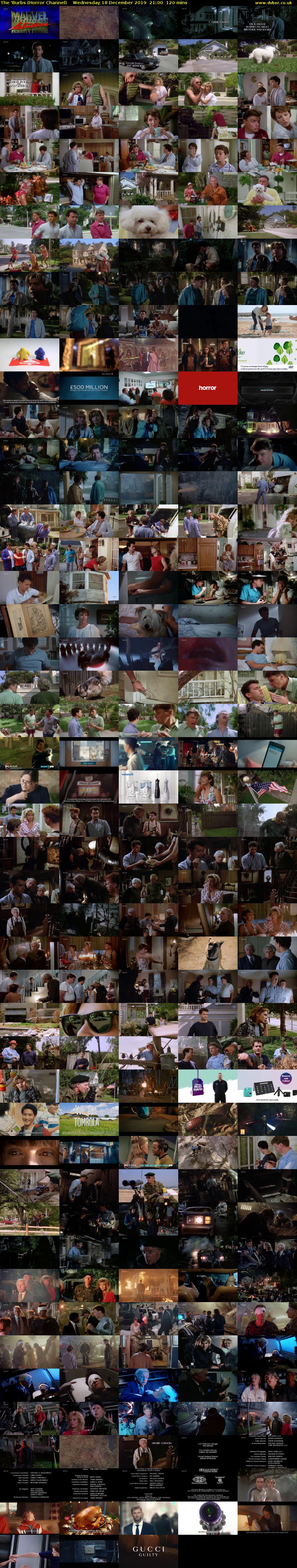 The 'Burbs (Horror Channel) Wednesday 18 December 2019 21:00 - 23:00