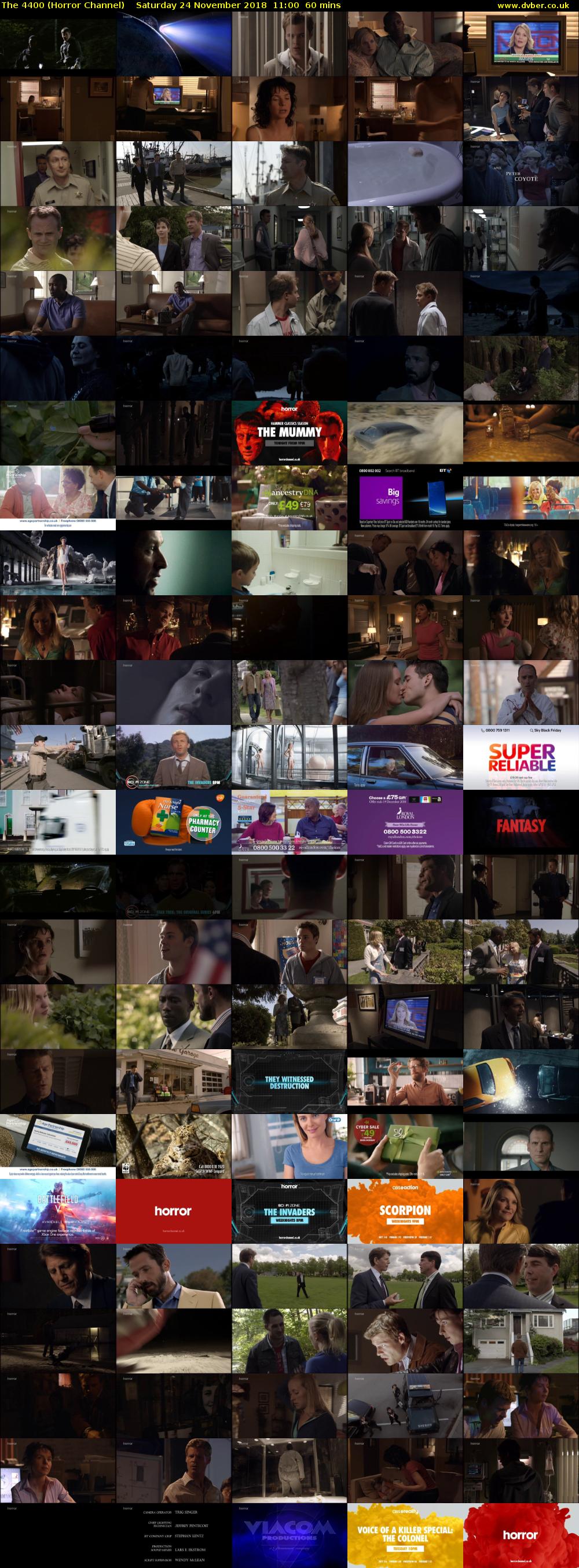 The 4400 (Horror Channel) Saturday 24 November 2018 11:00 - 12:00