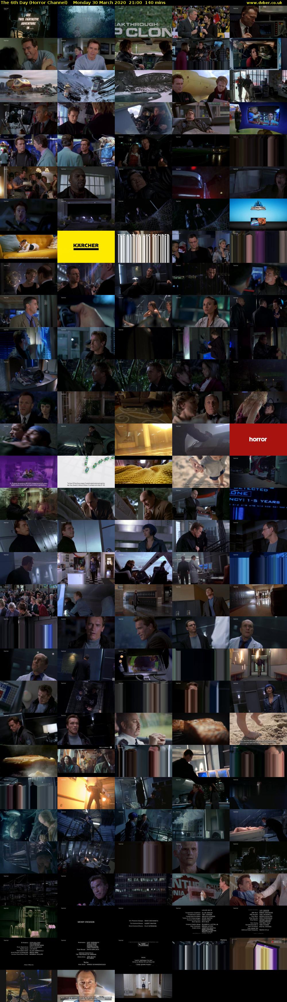 The 6th Day (Horror Channel) Monday 30 March 2020 21:00 - 23:20