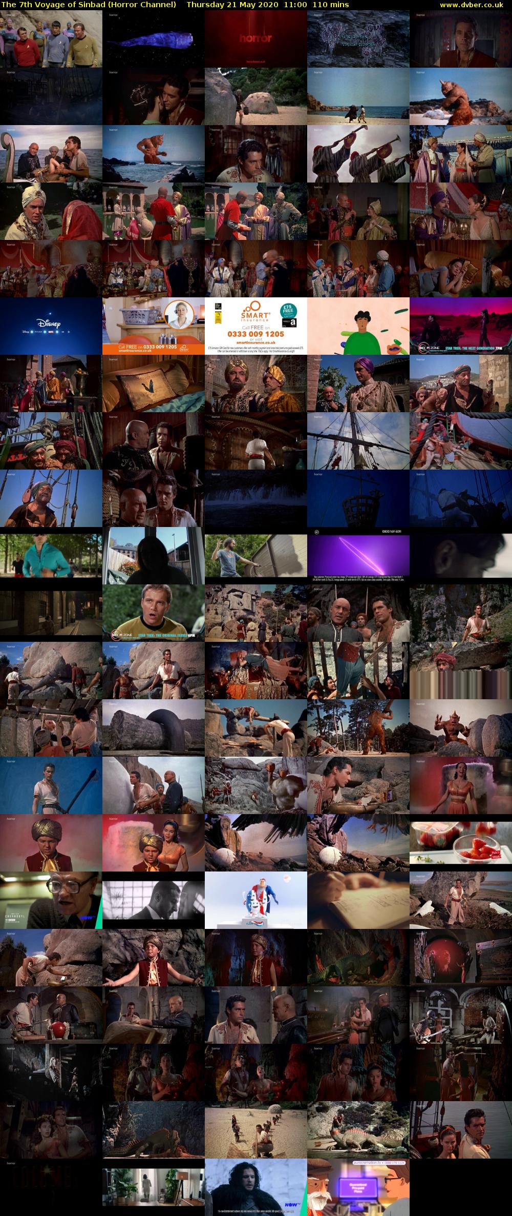 The 7th Voyage of Sinbad (Horror Channel) Thursday 21 May 2020 11:00 - 12:50